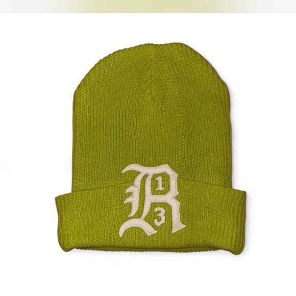 R13 Lime Green Beanie - Picture 2 of 3